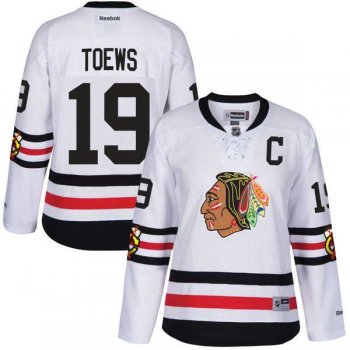 Women's Reebok Chicago Blackhawks #19 Jonathan 2017 Winter Classic Toews White Stitched NHL Jersey