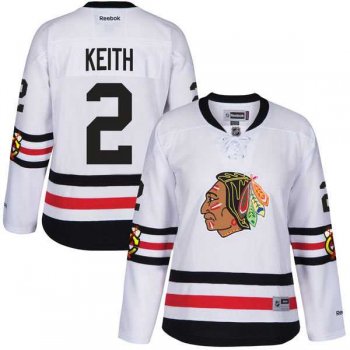 Women's Reebok Chicago Blackhawks #2 Duncan Keith 2017 Winter Classic White Stitched NHL Jersey