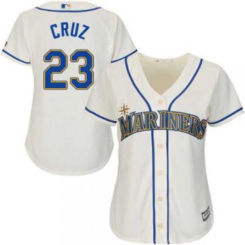 Women's Seattle Mariners #23 Nelson Cruz Cream Alternate Stitched MLB Jersey