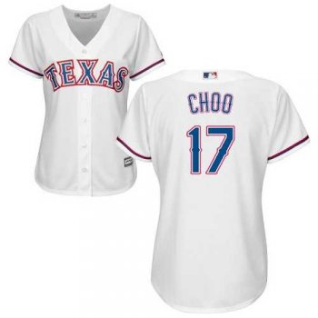 Women's Texas Rangers #17 Shin-Soo Choo White Home Stitched MLB Jersey