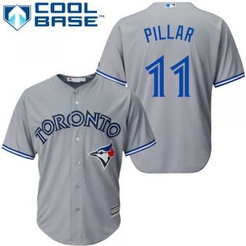 Women's Toronto Blue Jays #11 Kevin Pillar Grey Road Stitched MLB Jersey