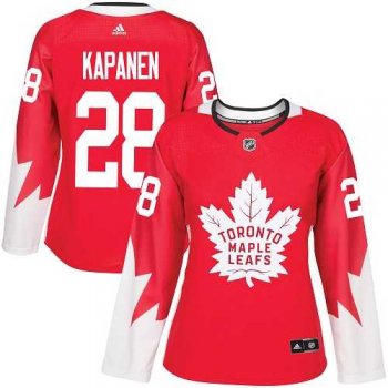 Women's Toronto Maple Leafs #28 Kasperi Kapanen Red Alternate Stitched NHL Jersey