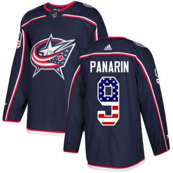 Youth Adidas Columbus Blue Jackets #9 Artemi Panarin Navy Blue Home Authentic USA Flag Stitched NHL Jersey