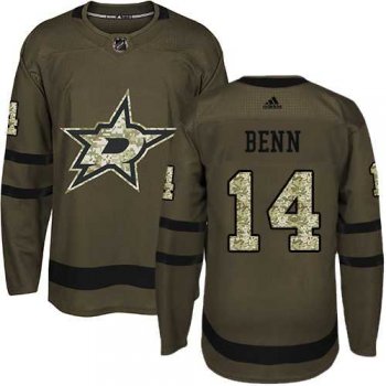 Youth Adidas Dallas Stars #14 Jamie Benn Green Salute to Service Stitched NHL Jersey