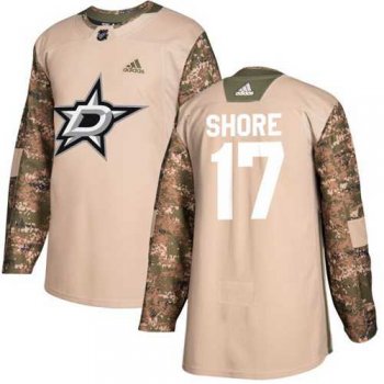 Youth Adidas Dallas Stars #17 Devin Shore Camo Authentic 2017 Veterans Day Stitched NHL Jersey