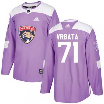 Youth Adidas Florida Panthers #71 Radim Vrbata Purple Authentic Fights Cancer Stitched NHL Jersey