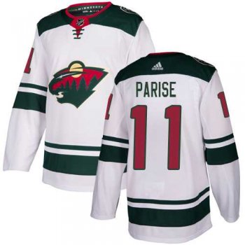 Youth Adidas Minnesota Wild #11 Zach Parise White Road Authentic Stitched NHL Jersey