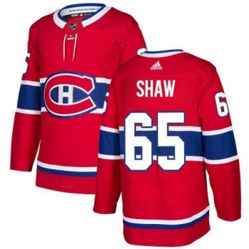 Youth Adidas Montreal Canadiens #65 Andrew Shaw Red Home Authentic Stitched NHL Jersey