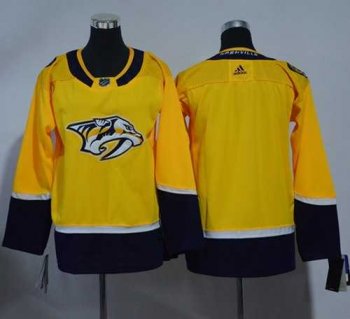 Youth Adidas Nashville Predators Blank Yellow Home Authentic Stitched NHL