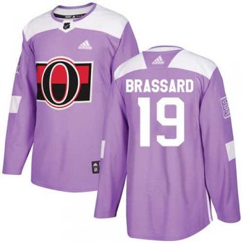 Youth Adidas Ottawa Senators #19 Derick Brassard Purple Authentic Fights Cancer Stitched NHL Jersey