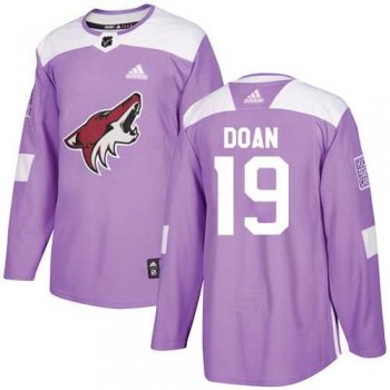 Youth Adidas Phoenix Coyotes #19 Shane Doan Purple Authentic Fights Cancer Stitched NHL Jersey