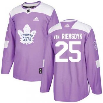 Youth Adidas Toronto Maple Leafs #25 James Van Riemsdyk Purple Authentic Fights Cancer Stitched NHL Jersey