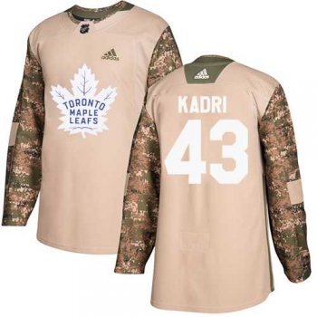 Youth Adidas Toronto Maple Leafs #43 Nazem Kadri Camo Authentic 2017 Veterans Day Stitched NHL Jersey