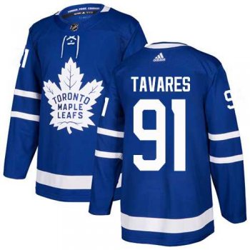 Youth Adidas Toronto Maple Leafs #91 John Tavares Blue Home Authentic Stitched NHL Jersey