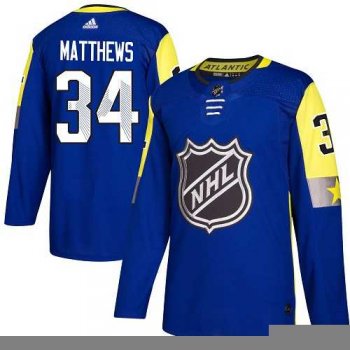 Youth Adidas Toronto Maple Leafs#34 Auston Matthews Royal 2018 All-Star Atlantic Division Authentic Stitched NHL