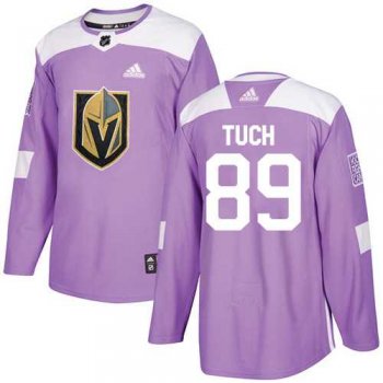 Youth Adidas Vegas Golden Knightss #89 Alex Tuch Purple Authentic Fights Cancer Stitched NHL Jersey