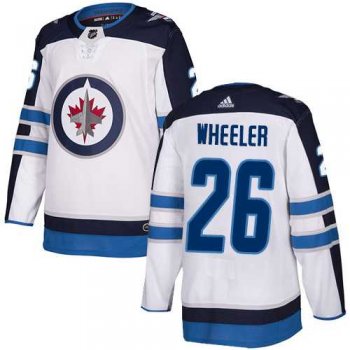 Youth Adidas Winnipeg Jets #26 Blake Wheeler White Road Authentic Stitched NHL Jersey