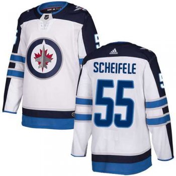 Youth Adidas Winnipeg Jets #55 Mark Scheifele White Road Authentic Stitched NHL Jersey