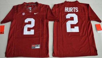 Youth Alabama Crimson Tide #2 Jalen Hurts Red Limited Stitched NCAA Jersey