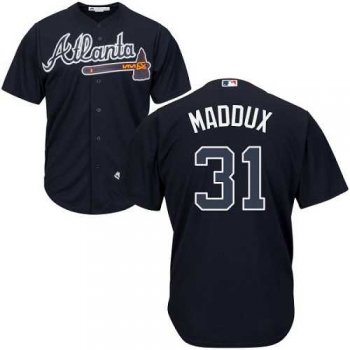 Youth Atlanta Braves #31 Greg Maddux Navy Blue Cool Base Stitched MLB Jersey