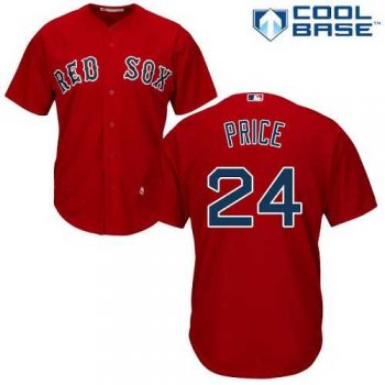 Youth Boston Red Sox #24 David Price Red Cool Base Stitched MLB Jersey