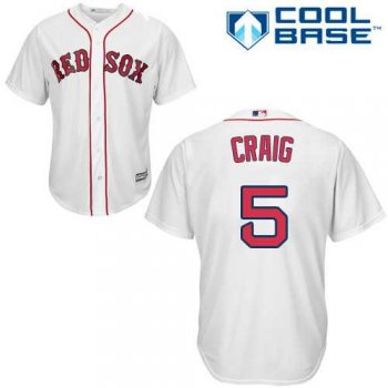 Youth Boston Red Sox #5 Allen Craig White Cool Base Stitched MLB Jersey