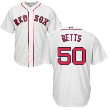 Youth Boston Red Sox #50 Mookie Betts White Cool Base Stitched MLB Jersey