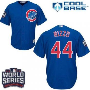 Youth Chicago Cubs #44 Anthony Rizzo Blue Alternate 2016 World Series Bound Stitched Baseball Jersey