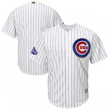 Youth Chicago Cubs Blank White 2017 Gold Program Cool Base Stitched MLB Jersey