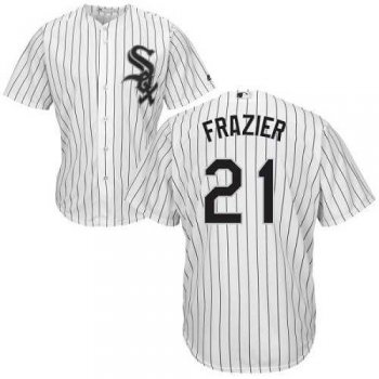 Youth Chicago White Sox #21 Todd Frazier White(Black Strip) Home Cool Base Stitched MLB Jersey