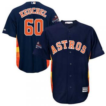 Youth Houston Astros #60 Dallas Keuchel Navy Blue Cool Base 2017 World Series Champions Stitched MLB Jersey