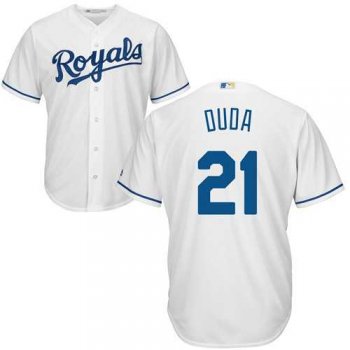 Youth Kansas City Royals #21 Lucas Duda White Cool Base Stitched MLB Jersey