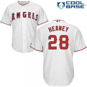 Youth Los Angeles Angels Of Anaheim #28 Andrew Heaney White Cool Base Stitched MLB Jersey