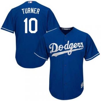 Youth Los Angeles Dodgers #10 Justin Turner Blue Cool Base Stitched MLB Jersey