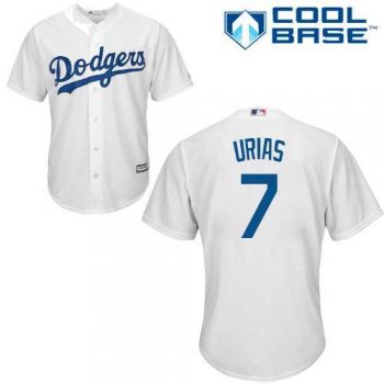 Youth Los Angeles Dodgers #7 Julio Urias White Cool Base Stitched MLB Jersey