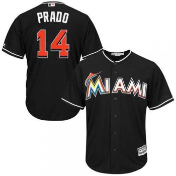 Youth Miami Marlins #14 Martin Prado Black Cool Base Stitched MLB Jersey