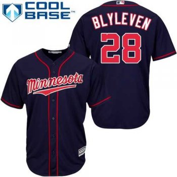 Youth Minnesota Twins #28 Bert Blyleven Navy blue Cool Base Stitched MLB Jersey