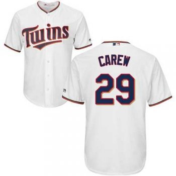 Youth Minnesota Twins #29 Rod Carew White Cool Base Stitched MLB Jersey