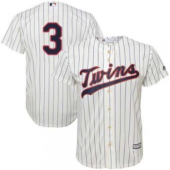 Youth Minnesota Twins #3 Harmon Killebrew Cream Strip Cool Base Stitched MLB Jersey