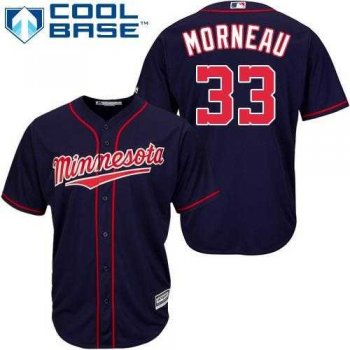 Youth Minnesota Twins #33 Justin Morneau Stitched Navy Blue Cool Base MLB Jersey