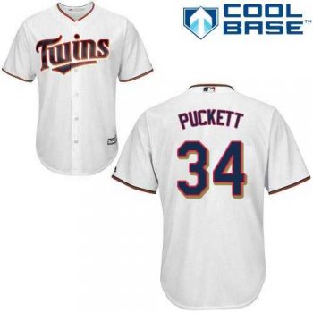 Youth Minnesota Twins #34 Kirby Puckett White Cool Base StitchedMLB Jersey