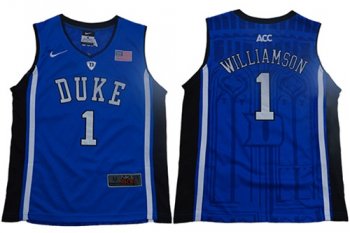 Youth Blue Devils #1 Zion Williamson Blue/Black Basketball Elite Stitched Youth NCAA Jersey