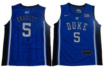 Youth Blue Devils #5 R.J. Barrett Blue/Black Basketball Elite Stitched Youth NCAA Jersey