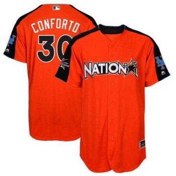 Youth New York Mets #30 Michael Conforto Orange 2017 All-Star National League Stitched MLB Jersey