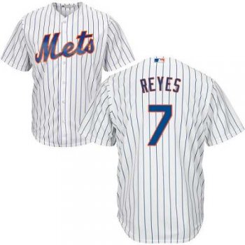 Youth New York Mets #7 Jose Reyes White(Blue Strip) Cool Base Stitched MLB Jersey