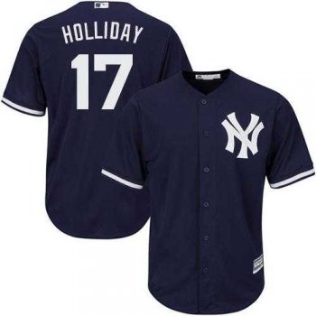 Youth New York Yankees #17 Matt Holliday Navy Blue Alternate Stitched MLB Jersey