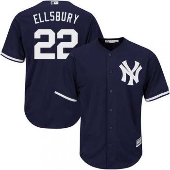 Youth New York Yankees #22 Jacoby Ellsbury Navy blue Cool Base Stitched MLB Jersey