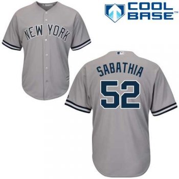 Youth New York Yankees #52 C.C. Sabathia Stitched Grey MLB Jersey