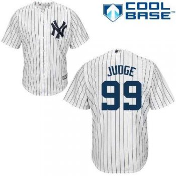 Youth New York Yankees #99 Aaron Judge White Cool Base Stitched MLB Jersey