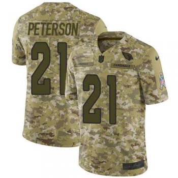 Youth Nike Arizona Cardinals #21 Patrick Peterson Camo Stitched NFL Limited 2018 Salute to Service Jersey